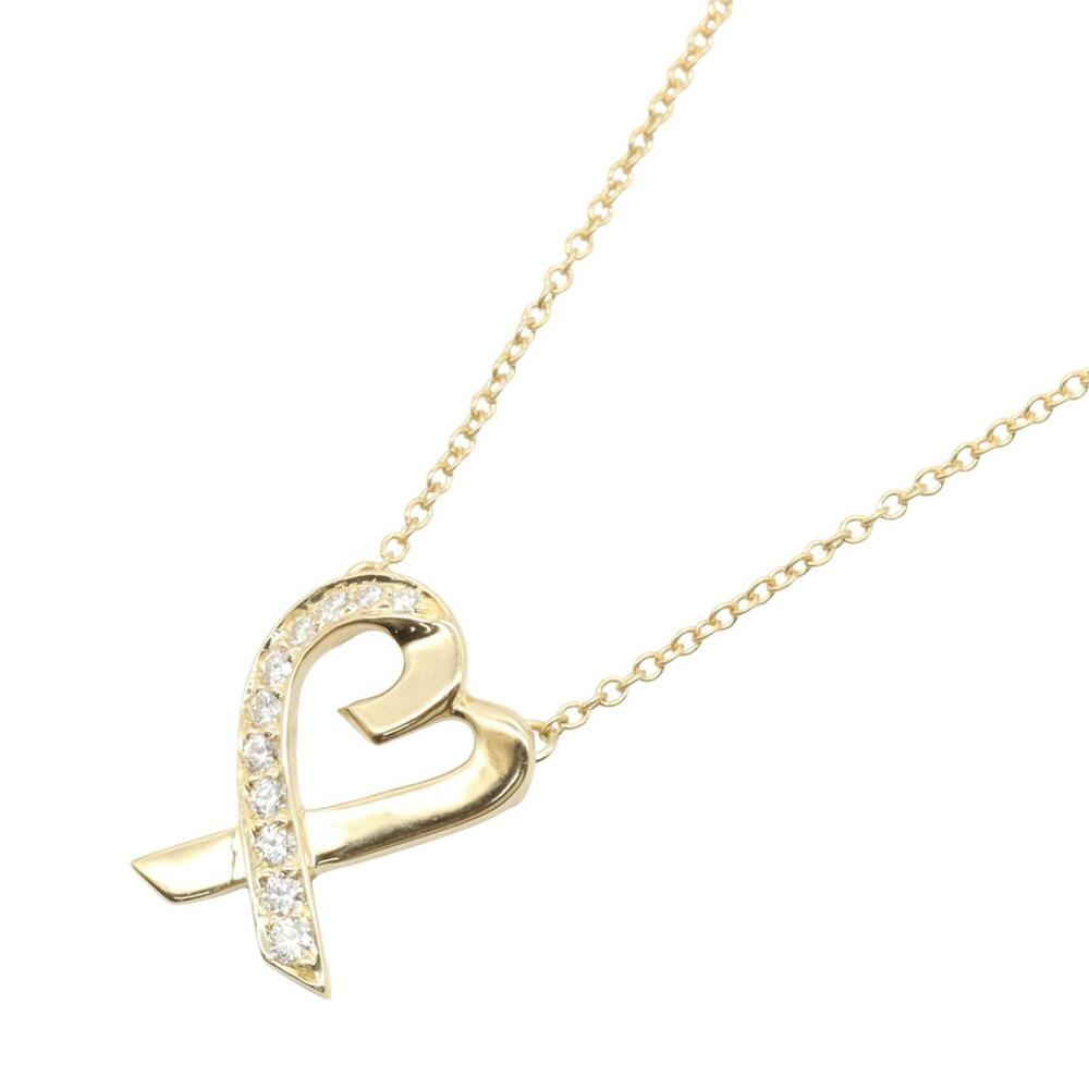 Tiffany & Co. Loving Heart Necklace, 18K (Yellow Gold) Diamond, Women's, Gold...